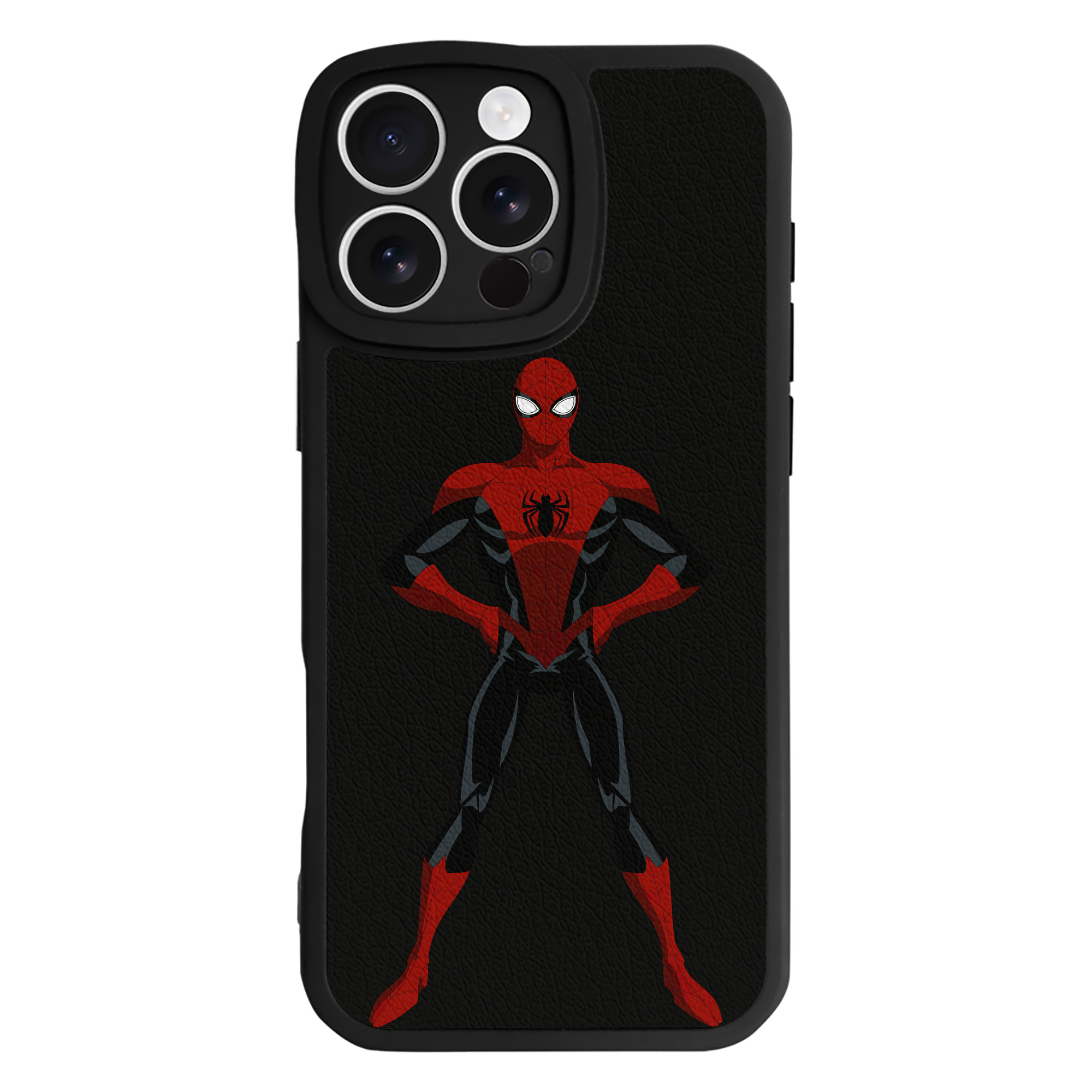 Spider Man スパイダーマン 【iPhone 16シリーズ対応】シリコンスマホケース（レザー調） 材質：シリコン
